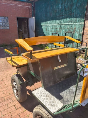 Wagonette (gebremst) für Shetty  Shetland o. kl. Pony - komplett aufgearbeitet - sofort fahrbereit Bild 3