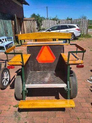 Wagonette (gebremst) für Shetty  Shetland o. kl. Pony - komplett aufgearbeitet - sofort fahrbereit Bild 8