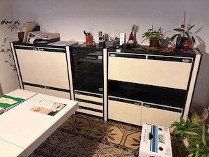 Set Esszimmereinrichtung Tisch Sideboard Servierwagen Retro 70er