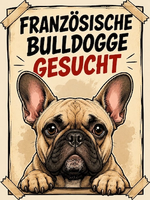 wir suchen eine französische Bulldogge 