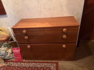 Teak Holz Kommode Schuhschrank 60 70er Retro 90x39x70 Schuhregal