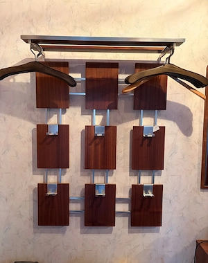 Teak Holz Wand Garderobe mid-Century Kleiderständer 60 70er Retro