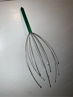 Kopfmassagegerät Edelstahl 12 Köpfe Grün Silber