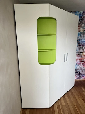 Eckschrank Kleiderschrank begehbar weiß 
