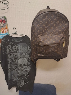 T-shirt:Buddha Skull &LuisVuitton Rucksack mit Hoch Qualität, sehr schön, Elegant,Stark..etc.Unisex 