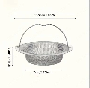 Edelstahl Abflusssieb   Spülbecken-Sieb 11 cm   silber