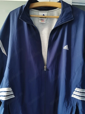 Adidas Trainingsanzug  3 Teile dunkelblau Silber weiß retro Gr46