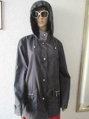 NEU Marine Navy Sailor Maritim DESIGNER Kapuzen Trench Coat Jacke Gr. 40- 42  M dunkel blau