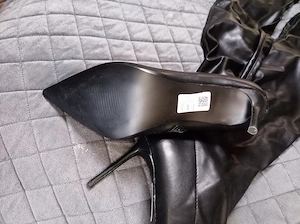 schwarze Overknee High Heels gr 46 Bild 2