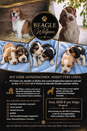 Beaglewelpen Reinrassig Beagle Welpen
