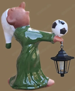  Schlafwandler   Fußballwandler   Exklusive Dachfigur mit Solarlampe | Firstschmuck, Dachschmuck