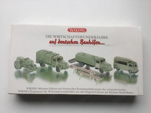Wiking 1:87 Modellauto Set Wirtschaftswunderjahre auf deutschen Bauhöfen