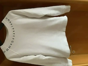 sweatshirt maison margiella, weiß , Größe S