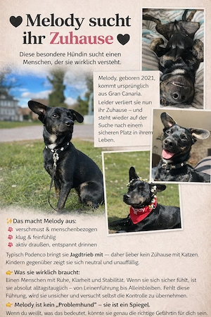 Podenco Mix Hündin sucht ihren sicheren Hafen