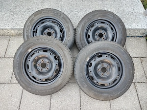WR Satz mit 4x Barum Polaris 2 165 70R 14 81T M+S auf 5-Loch Stahlfelge 5J x 14 H2 für VW SEAT SKODA