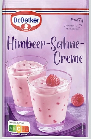   NEU  Dr.Oetker Himbeer-Sahne-Creme.