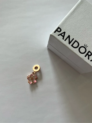 Pandora Blumen Charm Doppelanhänger