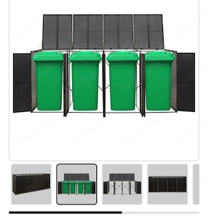 4er Mülltonnenbox Polyrattan   Fast neu   Nur SELBSTABHOLUNG - 199   VB