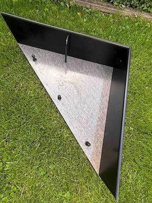 Schöne Garderobe, 4-teilig, schwarz-anthrazit (Vogelaugen-Ahorn)