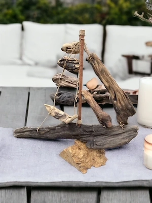 Handgefertigtes Treibholz Schiff   echtes Strandgut! Küstenfeeling, Stranddeko, Beachdeko, Strand