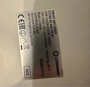 Verkaufe eine moderne LED-Deckenlampe von LEDVANCE in Weiß. Bild 2