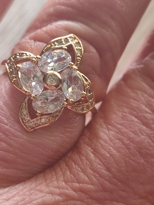 925 Ring Zirkon vergoldet 