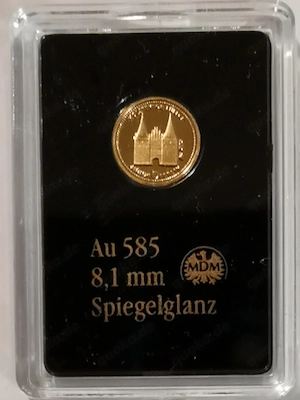 Goldmünze Berühmte Bauwerke " Holstentor " 585er Gold 0,28 Gramm