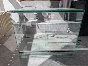 Glasterrarium 60x40x50 mit Lampe
