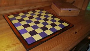 Violetgold Schachspiel Knubbel Schachfiguren + Schachbrett + Holzkiste Chess Schach Bild 8