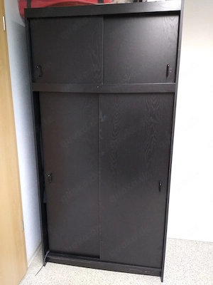 Schiebetürenschrank, Schwarz, (BxHxT) 100x198x55cm, tausche gegen Lebensmittel