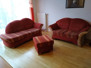 mediterrane Sofagarnitur, Rattan, 2-Sitzer, Recamiere & Hocker Bild 4