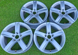 4x original AUDI, 5-Speichen Alufelgen, 7Jx17 H2 ET46, 8K0071497, gut gebraucht