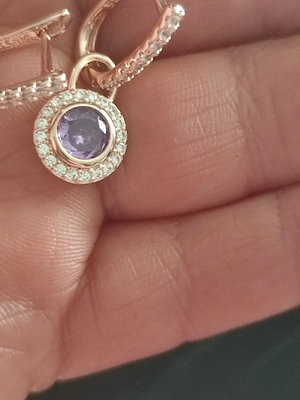 925 vergoldete Ohrringe mit Amethyst