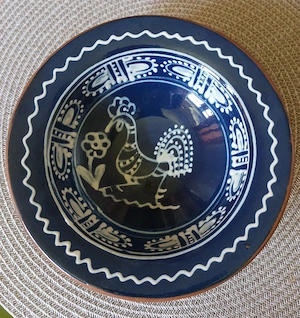 Wandteller Sgraffito Keramik