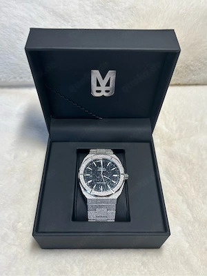 Frosted Polar BM Armband Uhr Herren polierter Edelstahl 5ATM Luxus Uhr Unisex hochwertige Box Analog