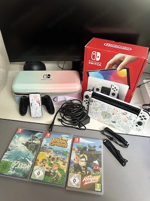 nintendo switch OLED plus 3 spiele 