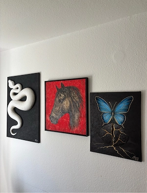 UNTAMED | Original Gemälde | Acryl auf OSB | 50x50 Bild 2