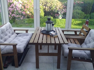 Wintergarten- oder Terrassengarnitur Holz 
