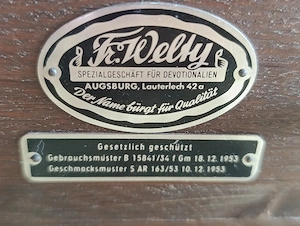 Hausaltar (Franz Welty) 1950 mit Spieluhr Geheimfach Bild 2