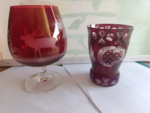 Vase mit  Cognacschwenk Brandyglas