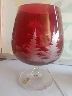 Vase mit  Cognacschwenk Brandyglas Bild 2