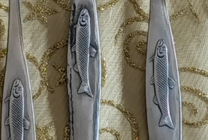 Vintage Fischbesteck Practica 14-teilig   UNBENUTZT in OV(Quelle)
