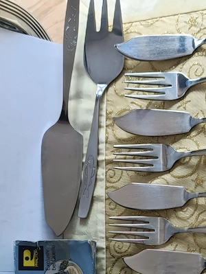 Vintage Fischbesteck Practica 14-teilig   UNBENUTZT in OV(Quelle) Bild 2