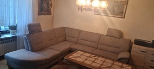 Gut erhaltene Wohnlandschaft   Ecksofa in Grau