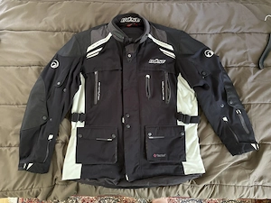 Motorradjacke Büse schwarz   grau, Gr. 62 (Textil)