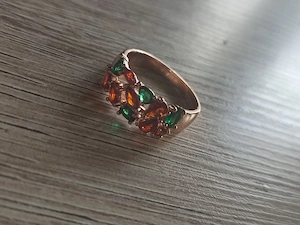 Gold Ring Breitband nit Turmaline 