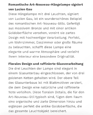 Deckenleuchte Maison Lucien de Gau Paris Bild 5