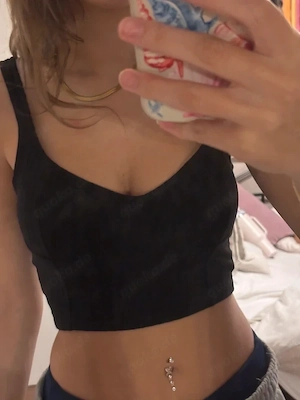 H&M schwarzes Top crop XS