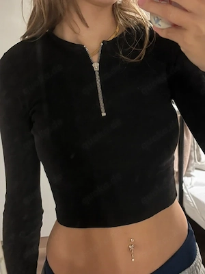 Tally Weijl enges lang arm Top mit reißverschluss XXS 32