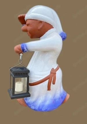 Dachfigur Dachschmuck Dachausgucker stehend mit Solarlampe verschiedene Farbvarianten